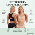Soldahl Comfora bøjlefri støtte-BH: krydset ryg, lukkes foran, sømløse kopper