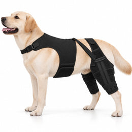 Soldahl® Lunkro dobbelt knæbeskytter med sele til hund | støtte til begge bagben
