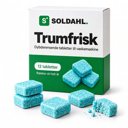 Soldahl® Trumfrisk dybderensende tabletter til vaskemaskine | fjerner sur lugt og belægninger