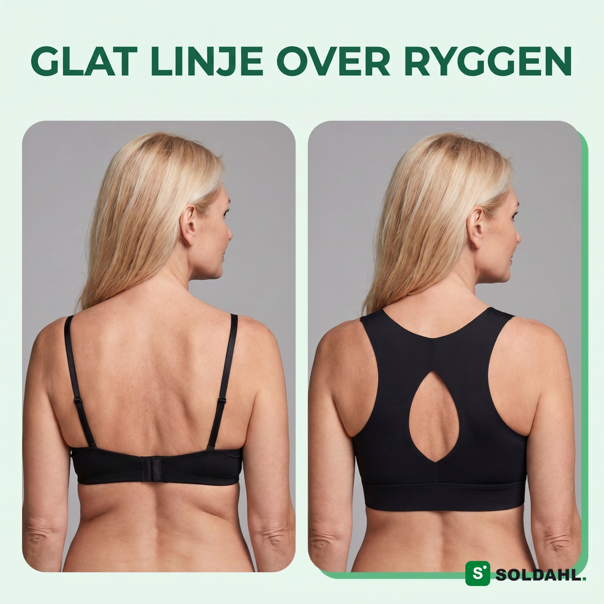 Glat linje over ryggen