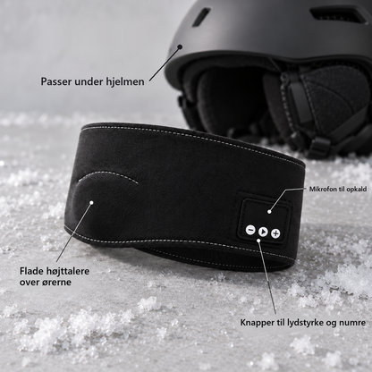 Soldahl Bluetooth-pandebånd med flade højttalere og mikrofon til skihjelmen