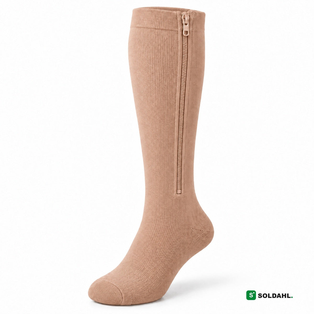Letdrag støttestrømpe beige