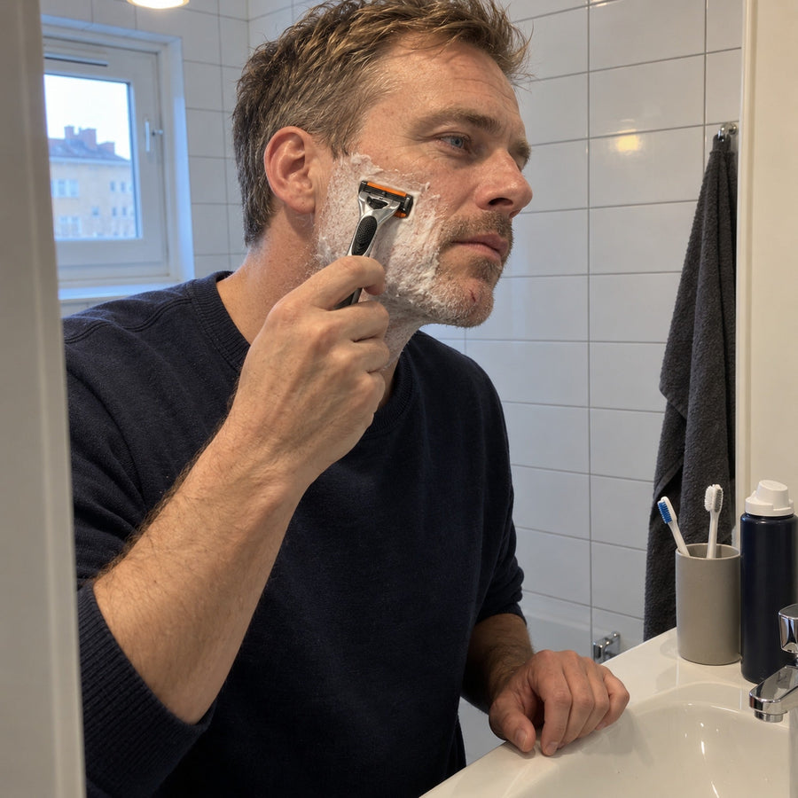 Bladet trækker. Du barberer dig med det alligevel. For der er ikke noget nyt derhjemme.
