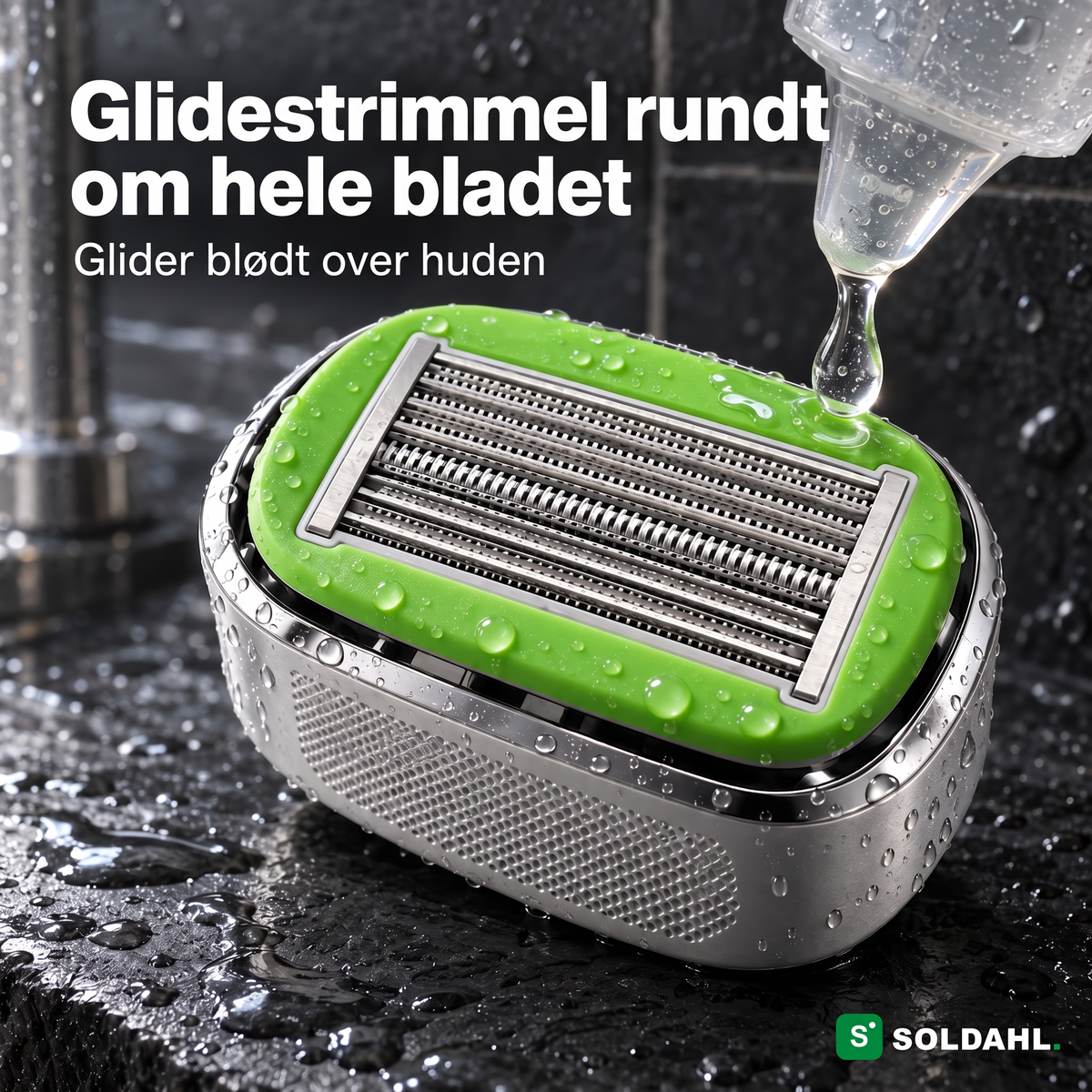 Glidestrimmel rundt om hele bladet på Blankrak