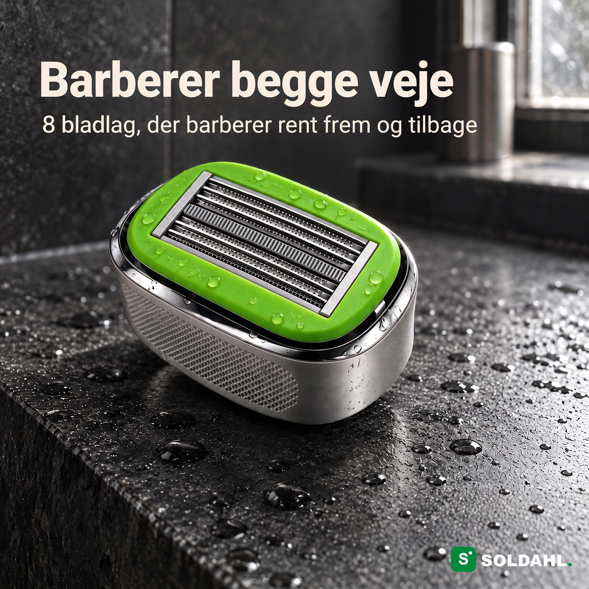 Blankrak har 8 bladlag, der barberer i begge retninger