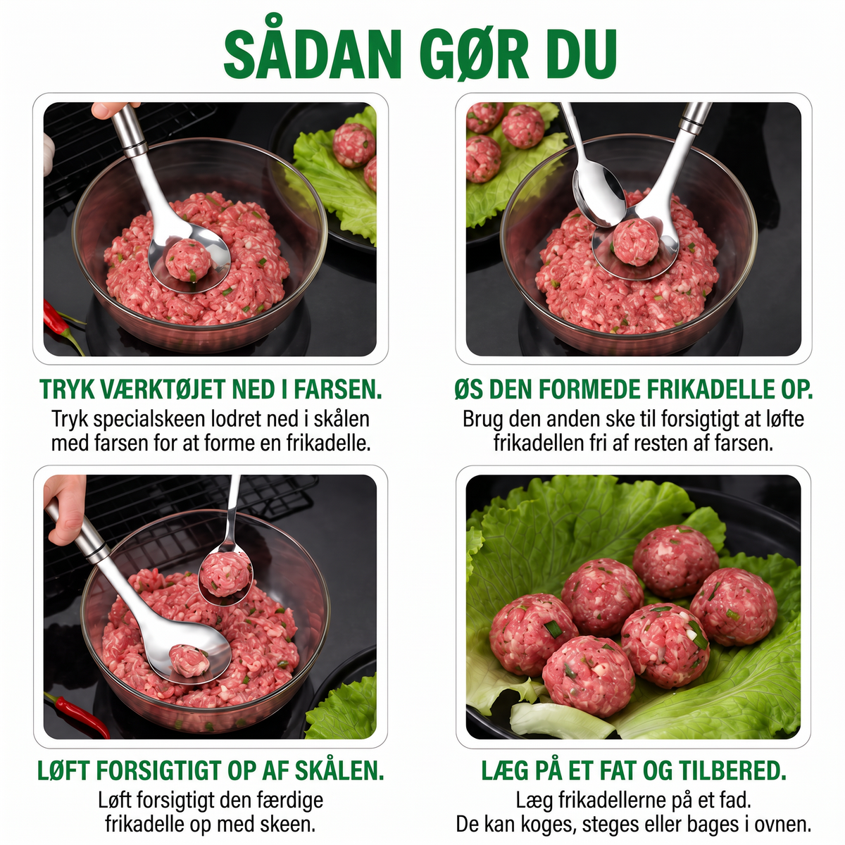 Sådan gør du: fire trin