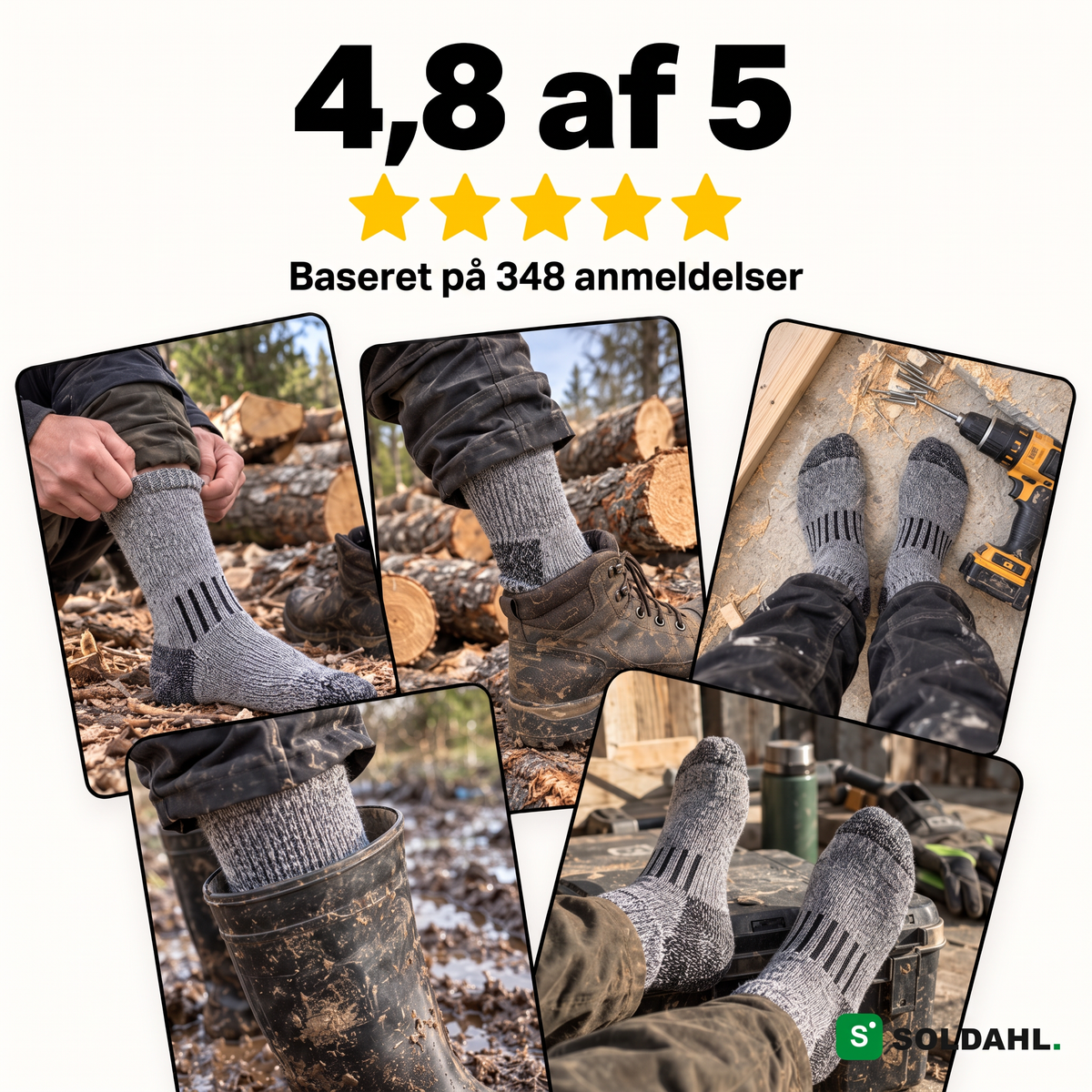 Bedømmelse 4,8 af 5 baseret på 348 anmeldelser med billeder af strømper i arbejde