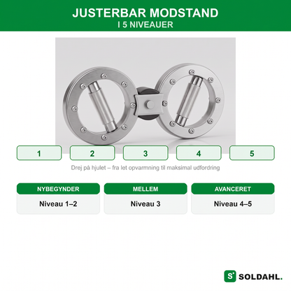 Justerbar modstand i 5 niveauer