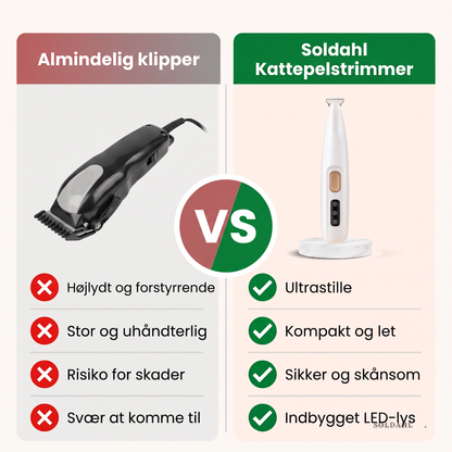 Soldahl Kattepelstrimmer mod almindelig trimmer