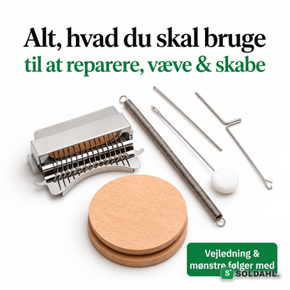 Soldahl Minivævramme komplet kit med vævramme, fjeder, trænål og træskiver