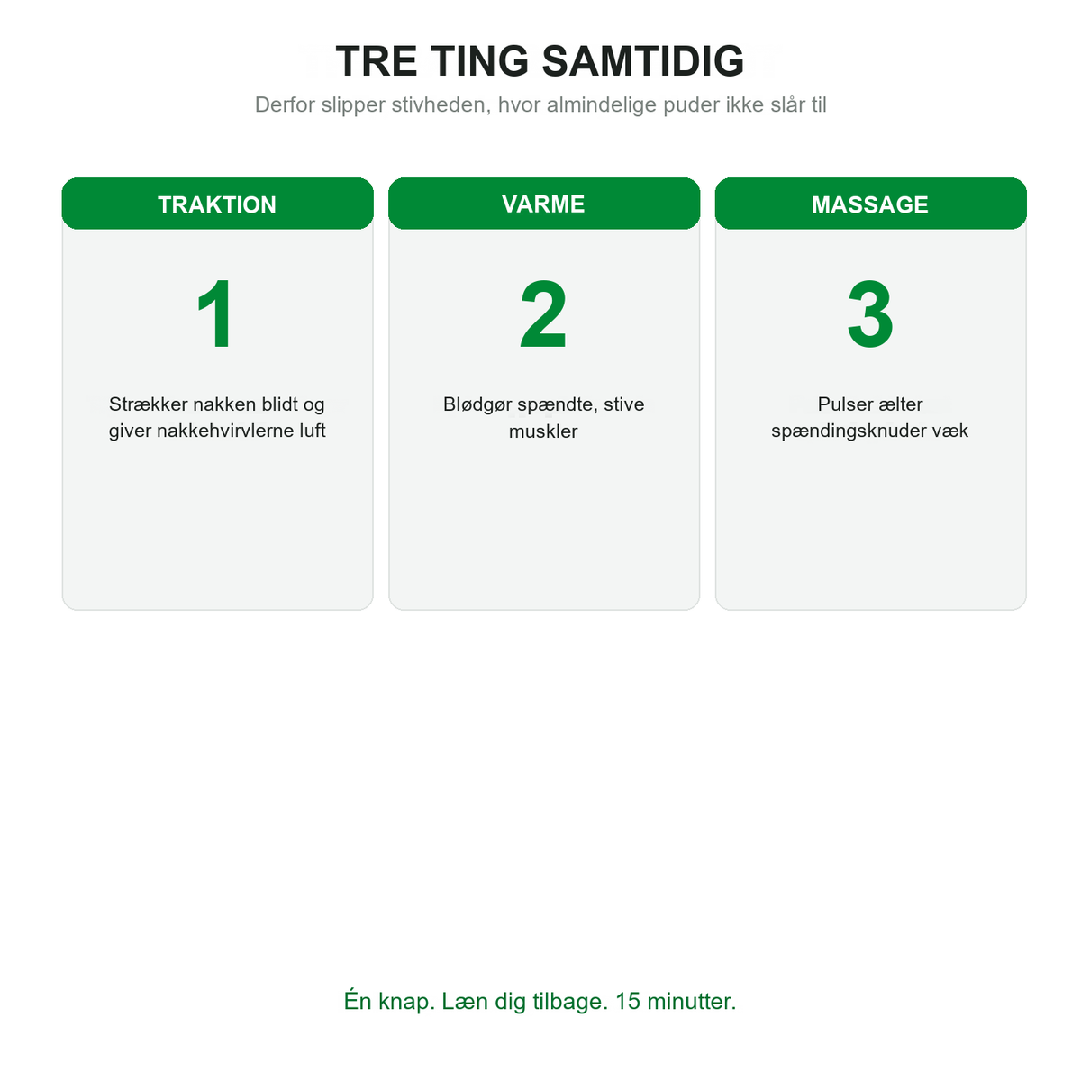 Traktion, varme og massage, tre i ét