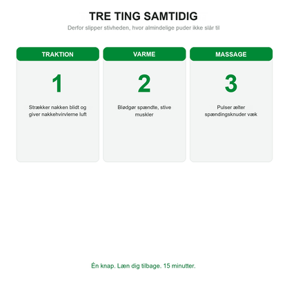 Traktion, varme og massage, tre i ét