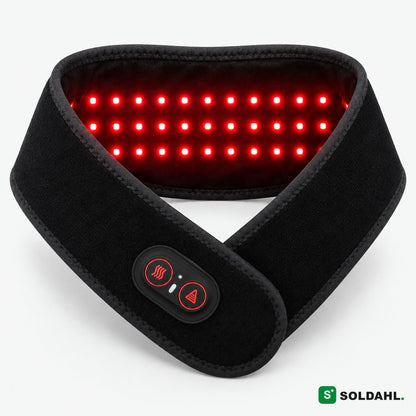 Soldahl nakkebånd med 36 røde lamper og panel med to knapper