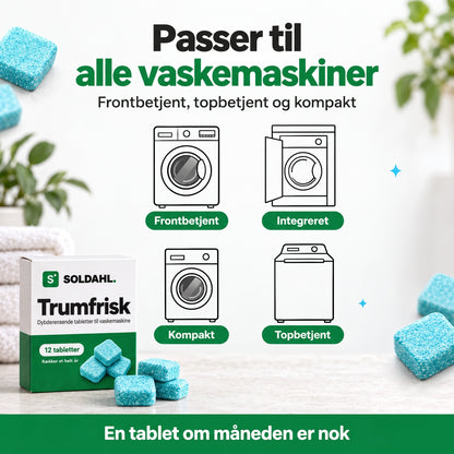 Passer til frontbetjente, topbetjente, kompakte og integrerede vaskemaskiner