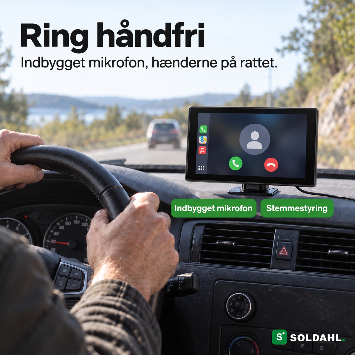 Ring håndfri via Vejro med indbygget mikrofon og stemmestyring