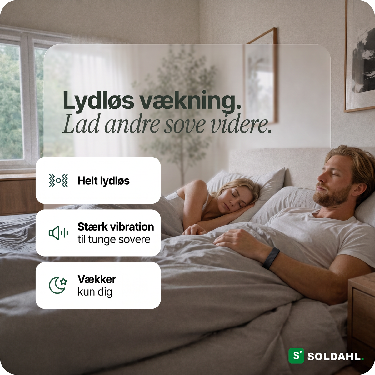 Lydløs vækning, lad andre sove videre