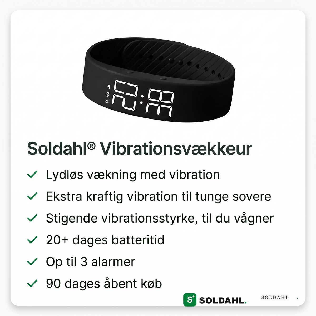 Funktioner for Soldahl vibrationsvækkeur