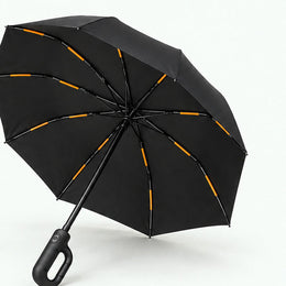 Soldahl® Stormparaply vindbestandigt automatparaply med krog | fjedrer tilbage i blæsten