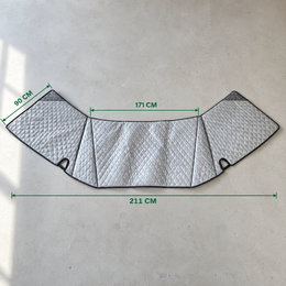 Soldahl® Rutvakt udvendig termobeskyttelse til autocamper 211 x 171 cm | forrude og begge sideruder, 90 cm sideflapper